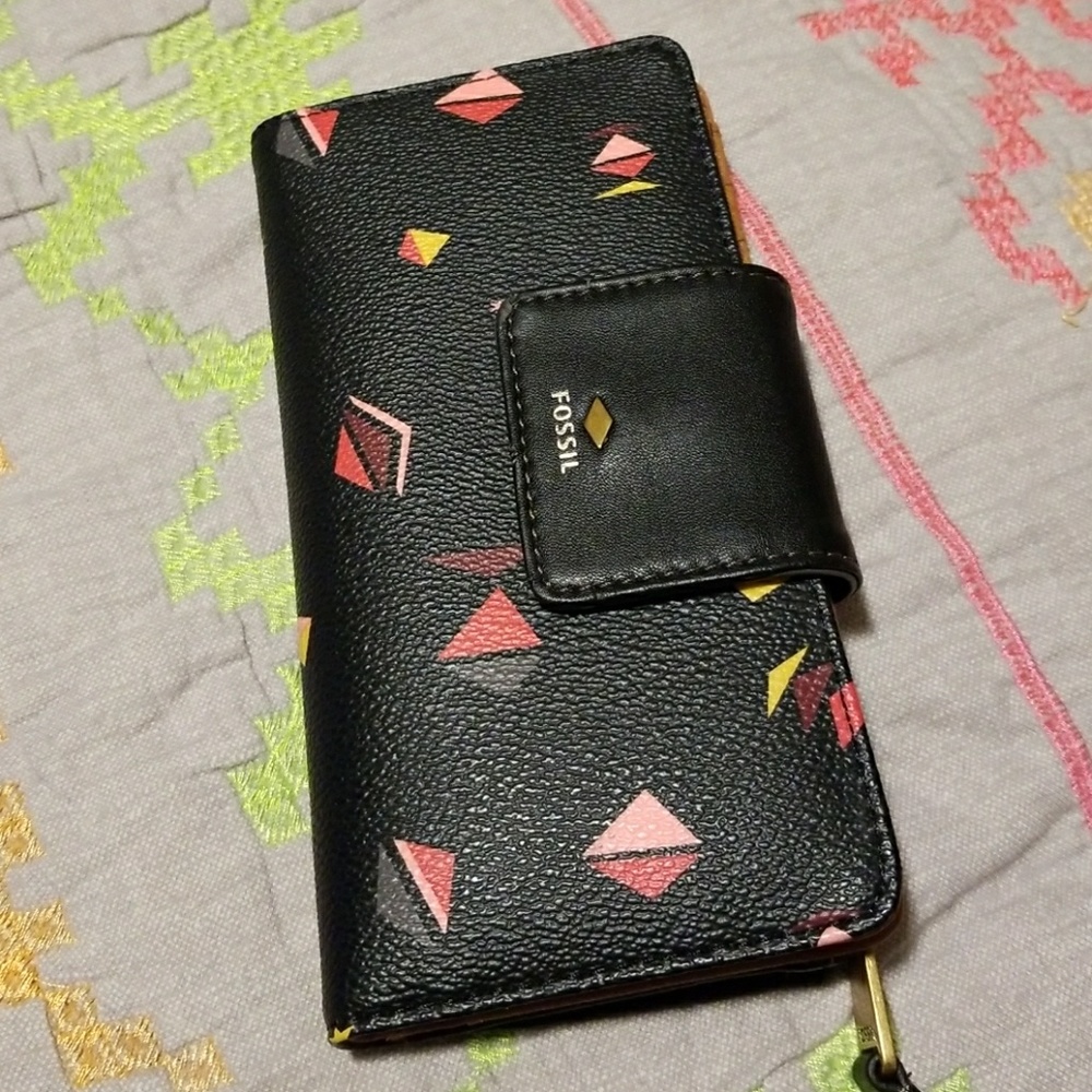 Fossil wallet multicolored